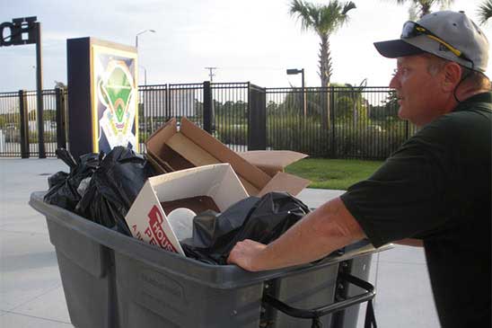 trash removal from rays spring training in port charlotte florida